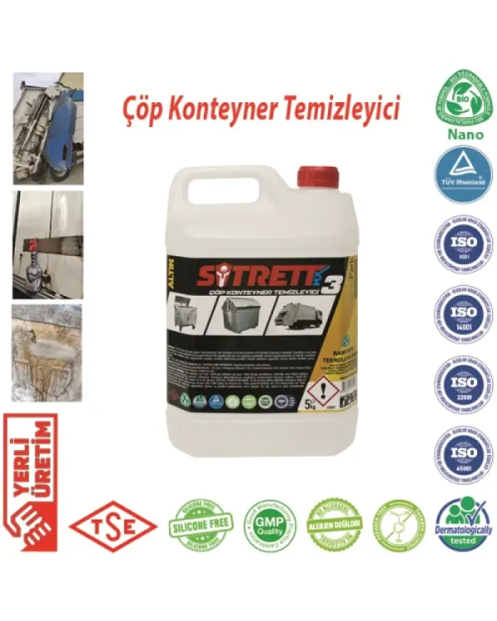 SİTRETT MX STRMX-CKT-3A-5 Altın Konsantre 5 kg GENEL AMAÇLI KULLANIM Çöp Konteynır Araçları ve Çöp Konteynır Yüzey Temizleme Maddesi