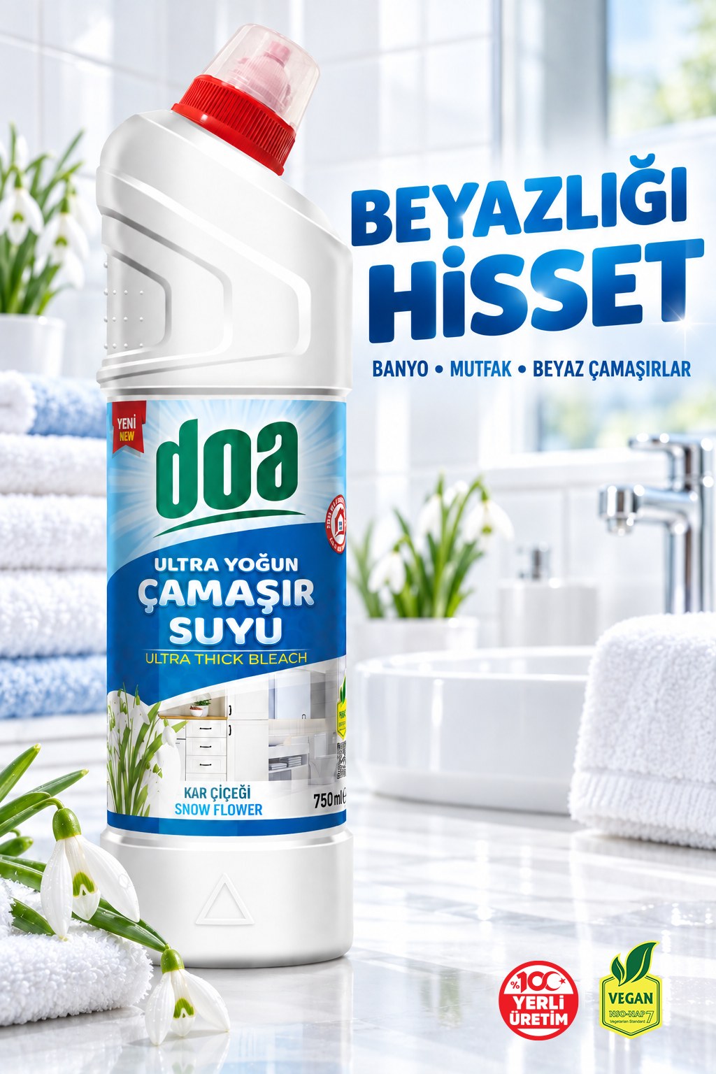 DOA ULTRA ÇAMAŞIR SUYU KAR BEYAZLIĞI / 750 ML
