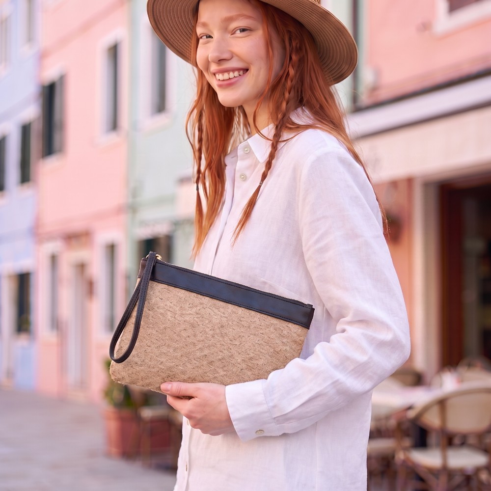 Jolie Hasır Kadın Portföy & Clutch El Çantası