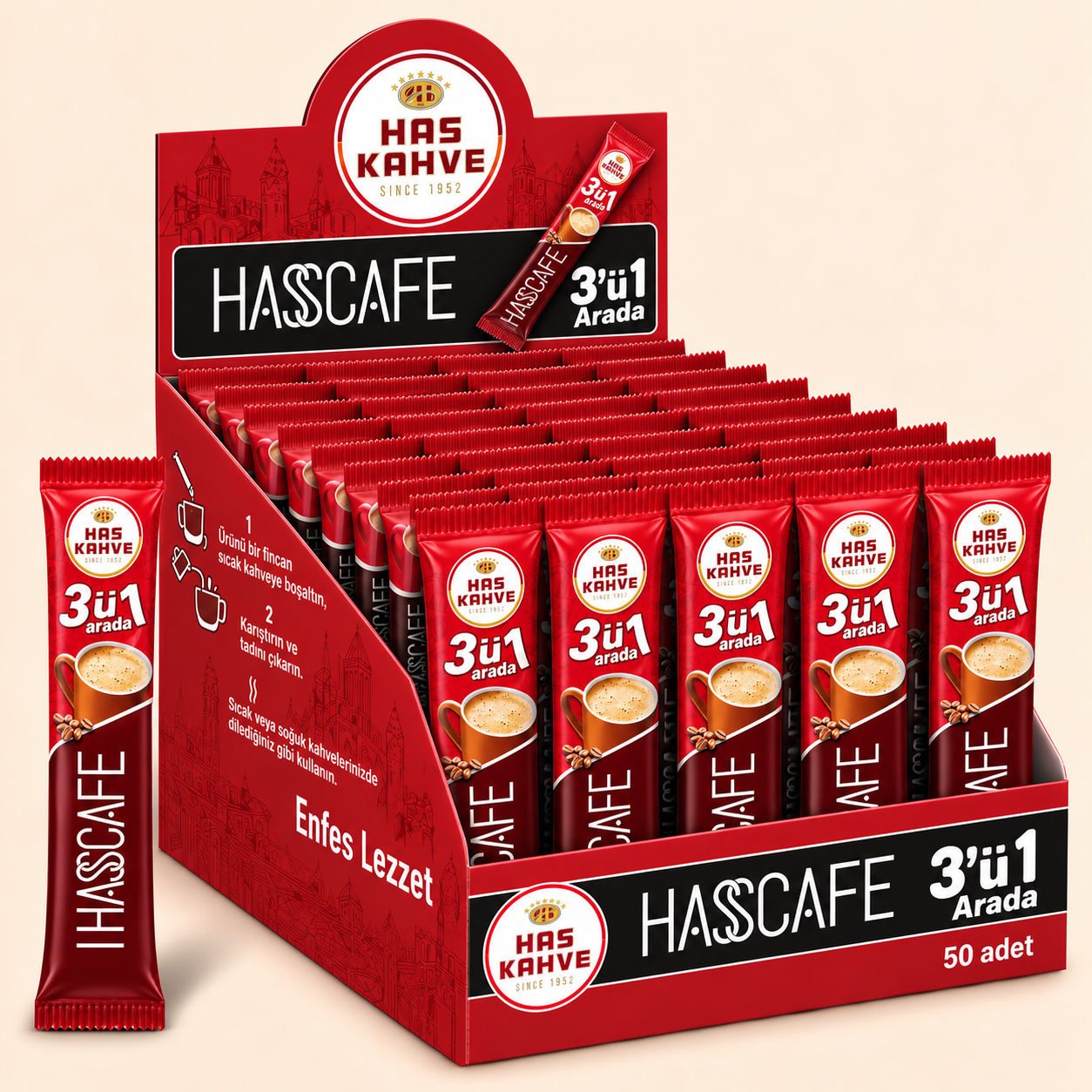 Hasscafe 3ü 1 Arada 50li Paket
