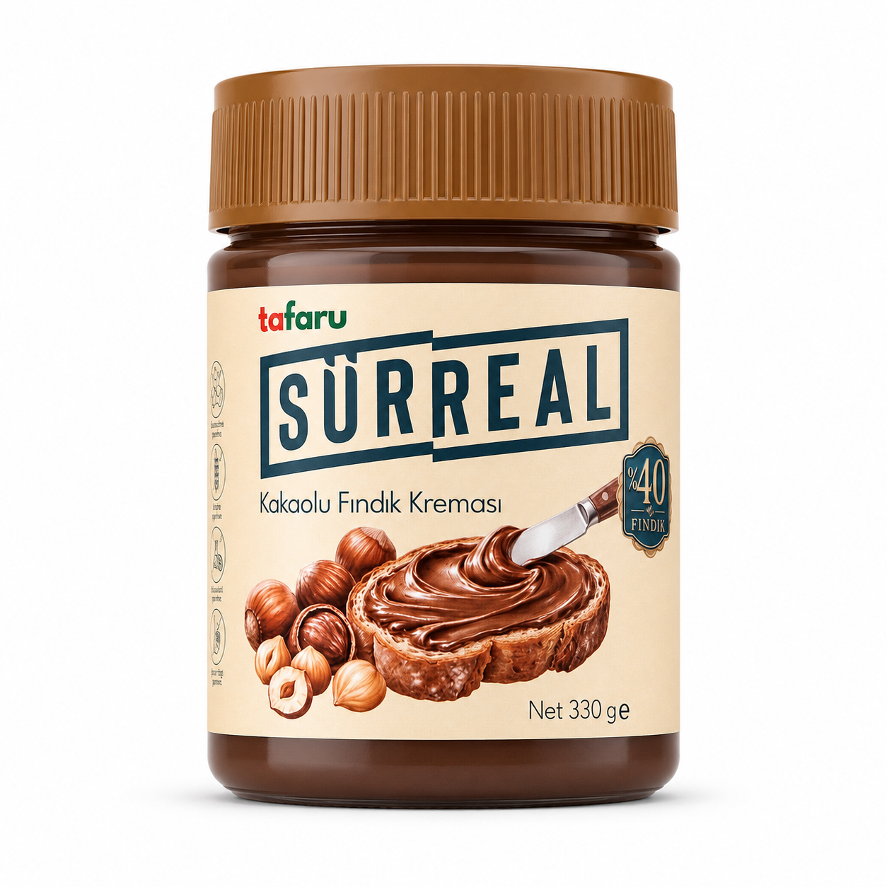 Tafaru Sürreal Kakaolu Fındık Kreması 330g X 2 Adet