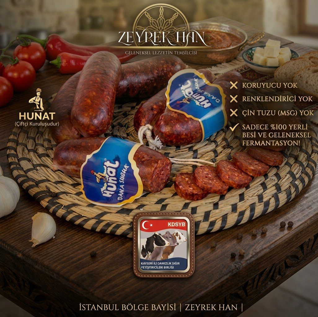 %100 Katkısız, Koruyucusuz Dana Sucuğu- Çiftçi Kooperatifi Özel Üretim  350 gr  (TANITIM)