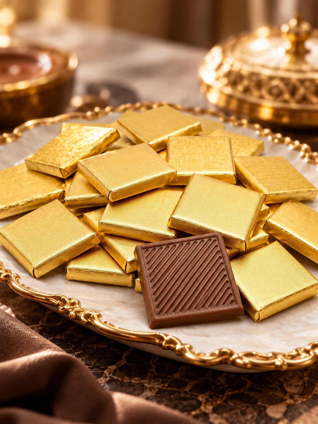 MUVI CHOCO ALTIN SARGILI SÜTLÜ MADLEN ÇİKOLATA 500 G