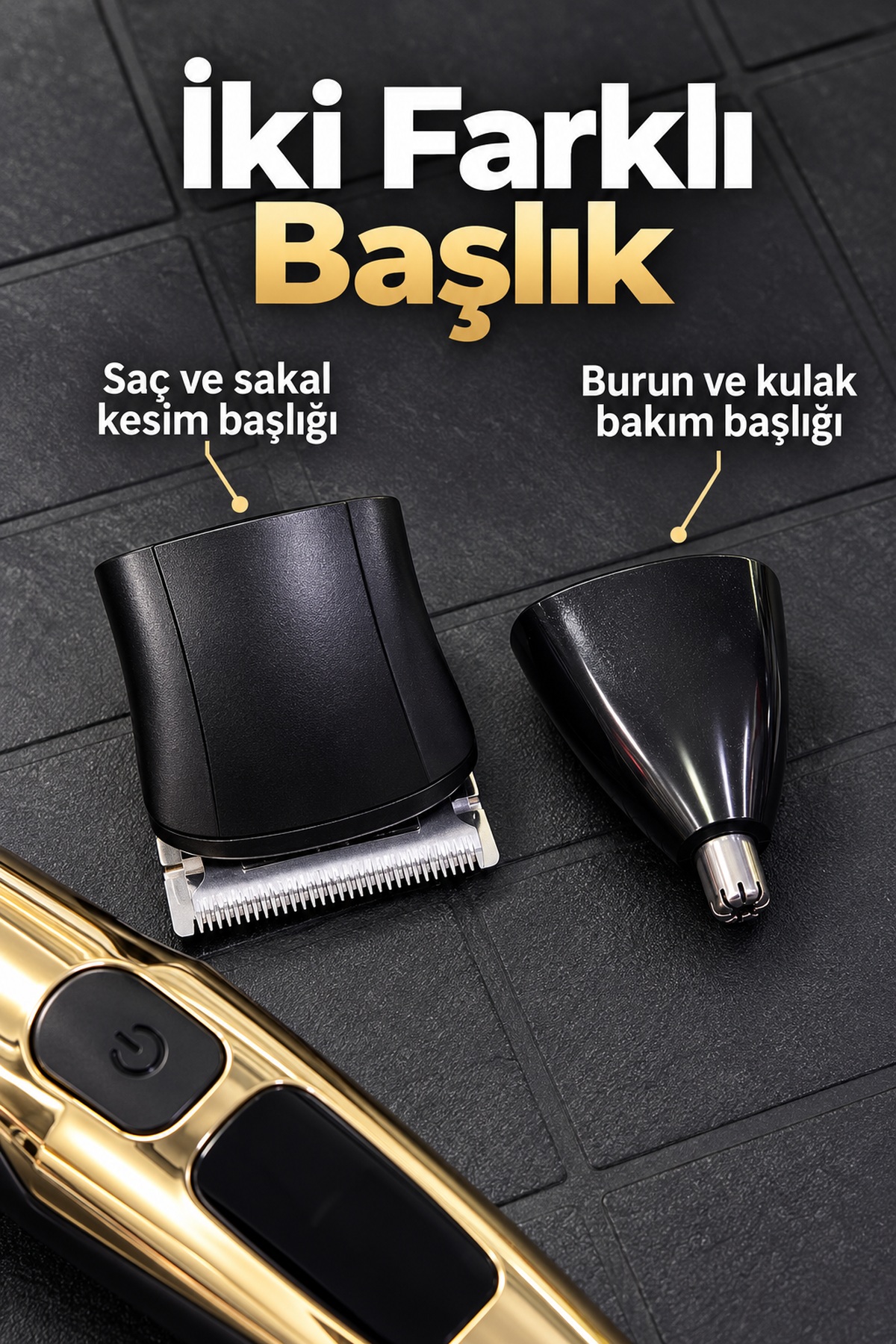 Erkek Bakım Seti Kablosuz Kullanımlı Üç Başlıklı