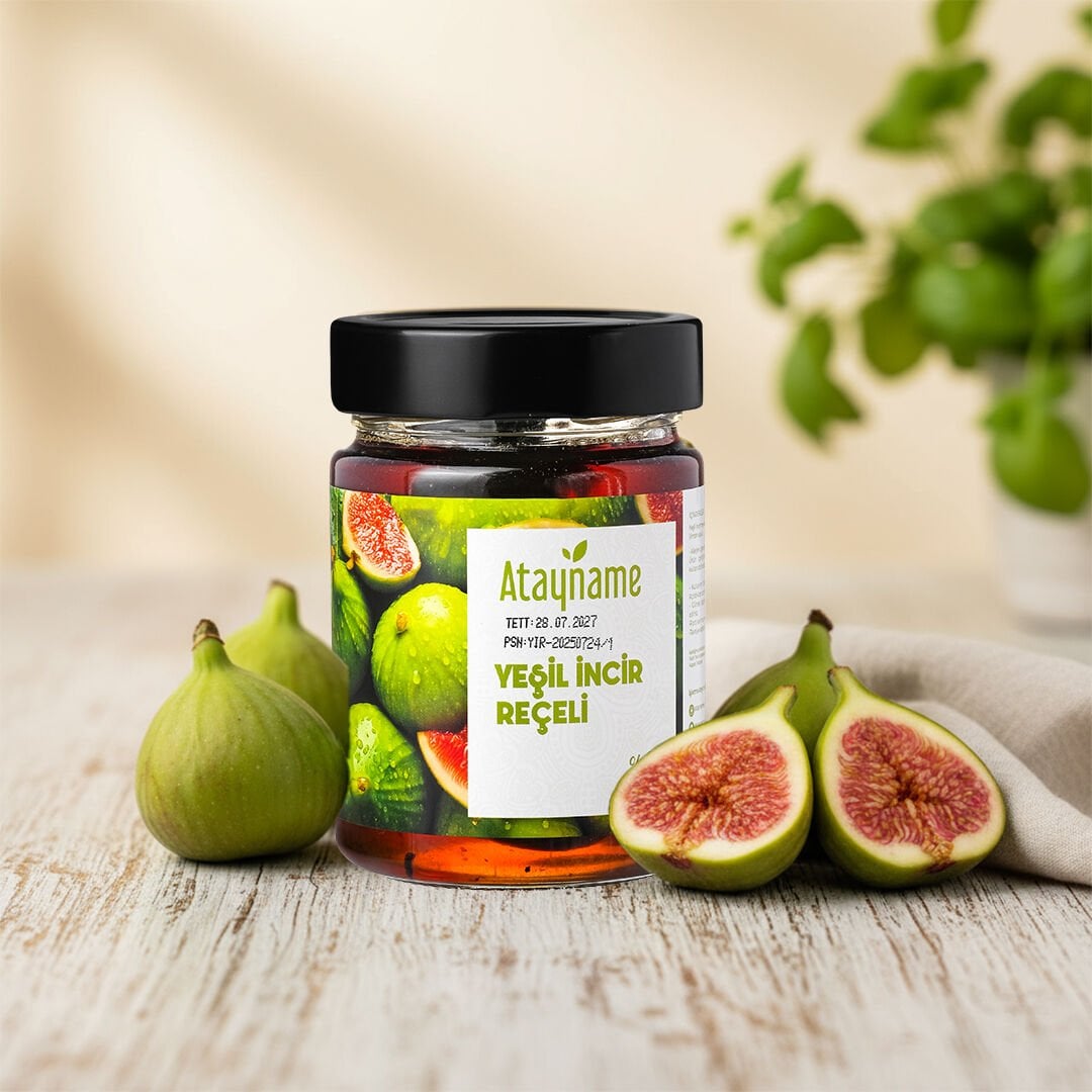Atayname Yeşil İncir Reçeli 350 G %65 Meyveli