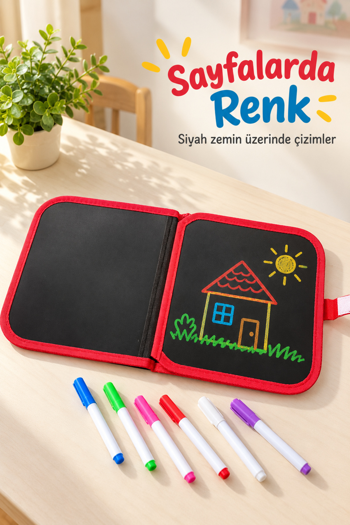 Çizim Kitabı Siyah İç Yüzeyli Kumaş Kenarlı
