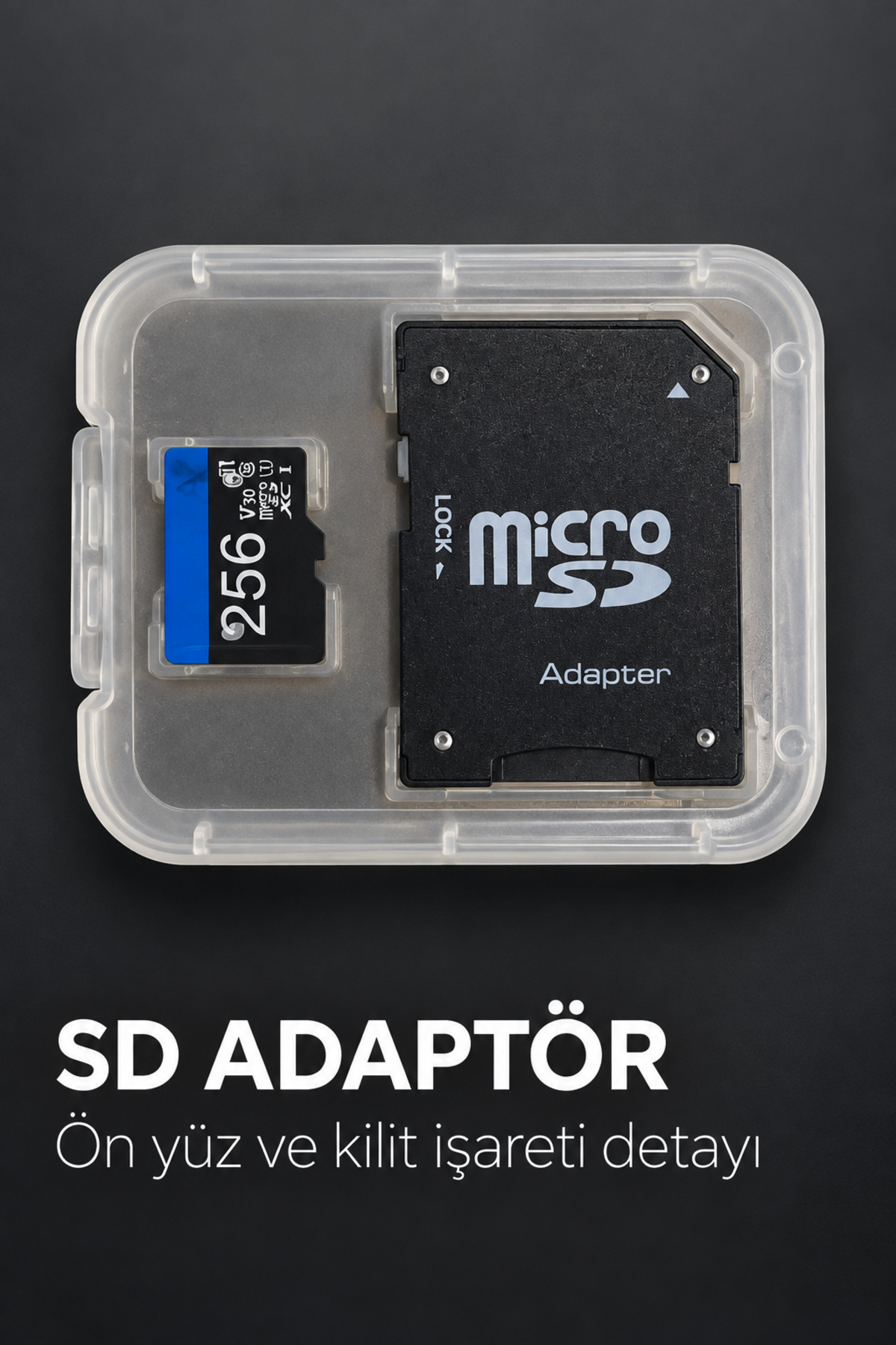 Şeffaf Kutulu 256 GB Micro SD Hafıza Kartı
