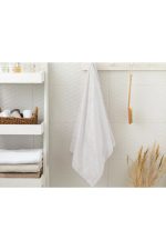 Leafy Bambu Banyo Havlusu 70x140 Cm Beyaz
