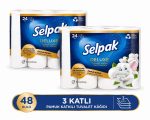 Selpak Deluxe Tuvalet Kağıdı Pamuk Katkılı 48 Rulo