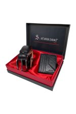 %100 Hakiki Deri Kemer & Kartlık Set (DOĞUM GÜNÜ BABALAR GÜNÜ SEVGİLİLER GÜNÜ DAMAT BOHÇA
