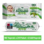 Freshmaker Islak Havlu Zeytinyağlı Sensitive Kapaklı 2160 Yaprak