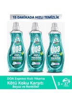 Doa Express Hızlı Yıkama Kötü Koku Karşıtı Beyaz Renkliler Çamaşır Deterjanı 1480 ML x 3