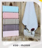 Bimar Bukle Jakarlı Soft Pramit Desenli El Ve Yüz Havlusu 50 X 90 Cm x 3 Adet