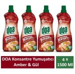 Doa Konsantre Çamaşır Yumuşatıcı Amber Ve Gül 1500 Ml x 4 Adet