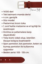 4 cm. Spor Hakiki Deri Düz Model Erkek Kemer Beyaz