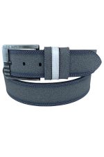 4.5 Cm. Spor Suni Deri Dikişli Erkek Kemer Gri