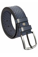 * 4.5 Cm. Spor Suni Deri Desenli Model Kemer Lacivert