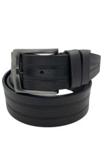 4.5 Cm. Spor Hakiki Deri Desenli Model Kemer Siyah