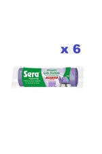 Sera Çöp Torbası Büzgülü Lavanta Kokulu Orta Boy 10 Lu 55 x 60 Cm x 6 Paket