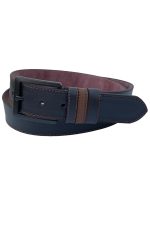 Siyah Suni Deri Dikişli 4 Cm.lik Spor Kemer - 7000-109-22y