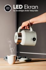 Elektrikli Su Isıtıcı Kettle Çelik Hazne Retro 1.5 L Su Yeşili Kt-01 Retrofi