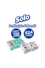 Solo Çek Al Mendil Desenli 150 Li x 24 Paket