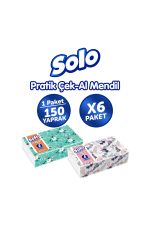 Solo Çek Al Mendil Desenli 150 Li x 6 Paket