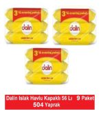 Dalin Islak Havlu Kapaklı 56 Lı x 9 Paket = 504 Yaprak