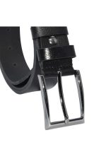 3.5 cm Tokalı %100 Hakiki Deri Garson Boy Çocuk Kemeri Siyah