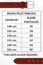 4 cm. Hakiki Deri Battal Boy Spor Düz Model Erkek Kemer Siyah Düz