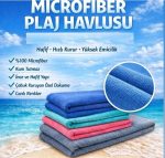 Bilmar Mikrofiber Ultra Emici Hızlı Kuruyan Kum Tutmaz Spor, Havuz, Plaj Havlusu 70 X 140 Cm Mavi