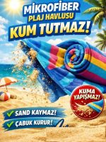 Bilmar Mikrofiber Ultra Emici Hızlı Kuruyan Kum Tutmaz Spor, Havuz, Plaj Havlusu 70 X 140 Cm Mavi