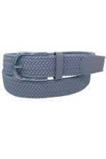 Elastik Esnek Unisex Örgü Kemer Gri