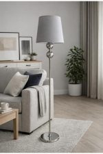 VEGA İKİ TOP KROM LAMBADER HASIR AÇIK GRİ BAŞLIK