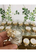 Cam Kavanoz Mum Nikah, Söz, Nişan Hediyelik - 50 Adet