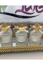 Mumlu Cam Şişe Nikah, Söz, Nişan Hediyelik - 25 Adet