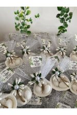 Deniz Kabuğu Fıstık Şekerli Nikah, Söz, Nişan Hediyelik - 50 Adet