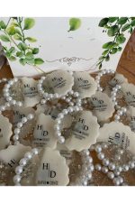 İncili Epoksi Magnet Paketli Nikah, Söz, Nişan Hediyelik - 50 Adet