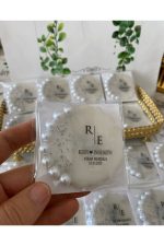 İncili Epoksi Magnet Paketli Nikah, Söz, Nişan Hediyelik - 25 Adet