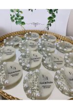 İncili Epoksi Magnet Paketli Nikah, Söz, Nişan Hediyelik - 25 Adet