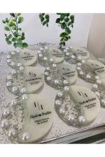 İncili Epoksi Magnet Paketli Nikah, Söz, Nişan Hediyelik - 25 Adet
