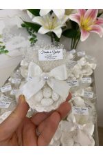 İstiridye Fıstık Şekerli Nikah, Söz, Nişan Hediyelik - 25 Adet