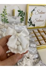 İstiridye Fıstık Şekerli Nikah, Söz, Nişan Hediyelik - 25 Adet