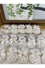 İstiridye Fıstık Şekerli Nikah, Söz, Nişan Hediyelik - 25 Adet