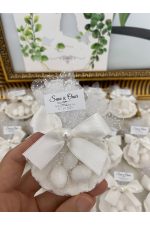 İstiridye Fıstık Şekerli Nikah, Söz, Nişan Hediyelik - 25 Adet
