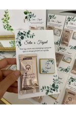 Kahve ve Çikolata Kartı Nikah, Söz, Nişan Hediyelik - 50 Adet