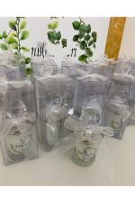 Kristal Kapaklı Mum Cam Nikah, Söz, Nişan Hediyelik - 25 Adet