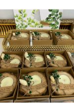 Kutulu Kütük Mum Nikah, Söz, Nişan Hediyelik - 50 Adet