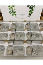 Epoksi ve Mantar Şişe Kalp Şekerli Set Nikah, Söz, Nişan Hediyelik - 25 Adet