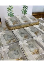 İnci Tesbih ve Epoksi Set Nikah, Söz, Nişan Hediyelik - 50 Adet